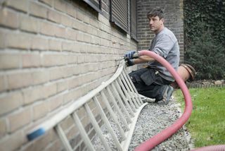 Cavity wall insulation installed