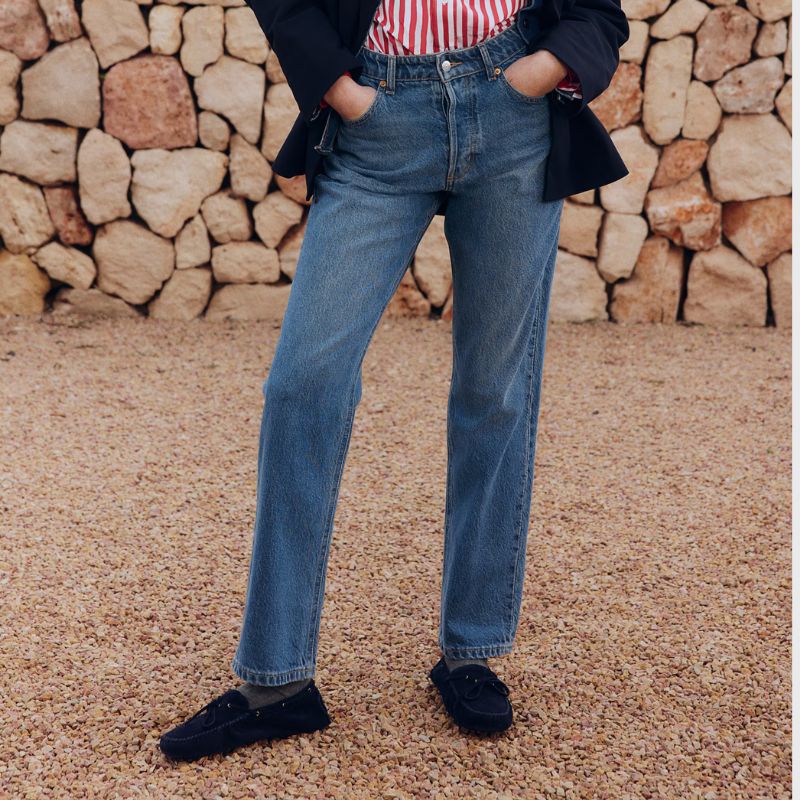 Image of straight leg jeans 