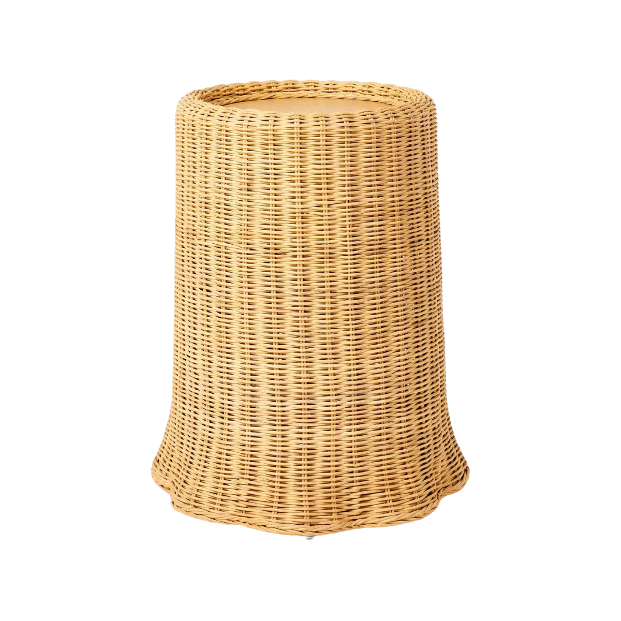 a rattan side table