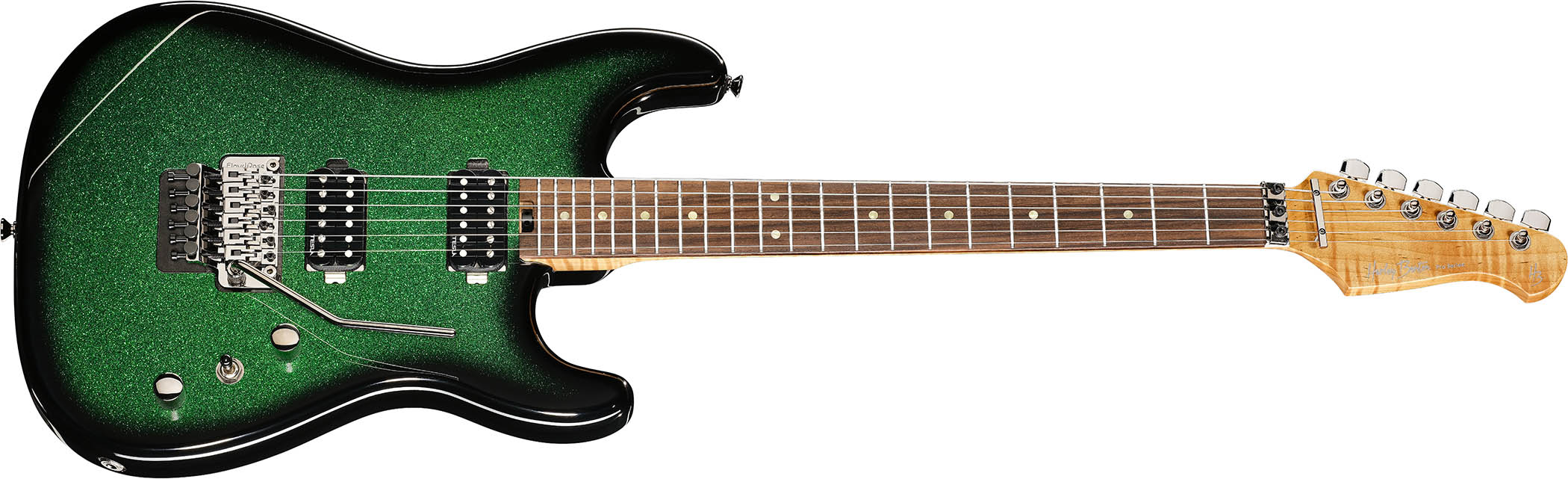 Harley Benton goes for the '80s vibe as it refreshes its ST-80FR shred guitars in six Sparkle Burst finishes &ndash; including Hologram.