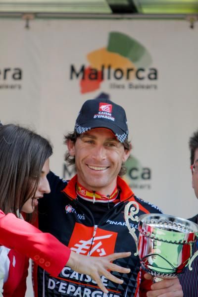 Jos&eacute; Ivan Gutierrez (Caisse D'Epargne) on the podium