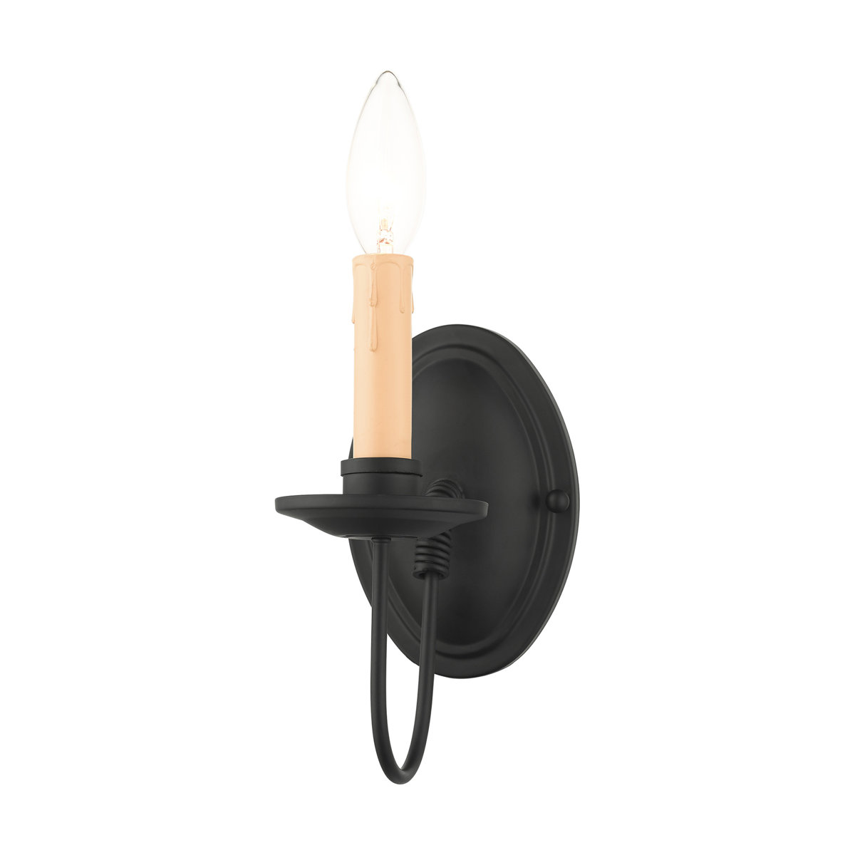 Lark Manor&amp;trade; Analycia 1 - Light Dimmable Black Candle Wall Light &amp;amp; Reviews | Wayfair