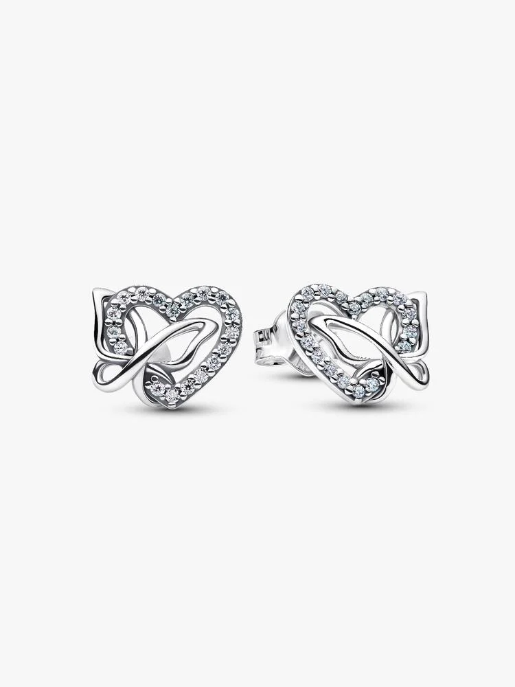 Pandora butterfly heart earrings