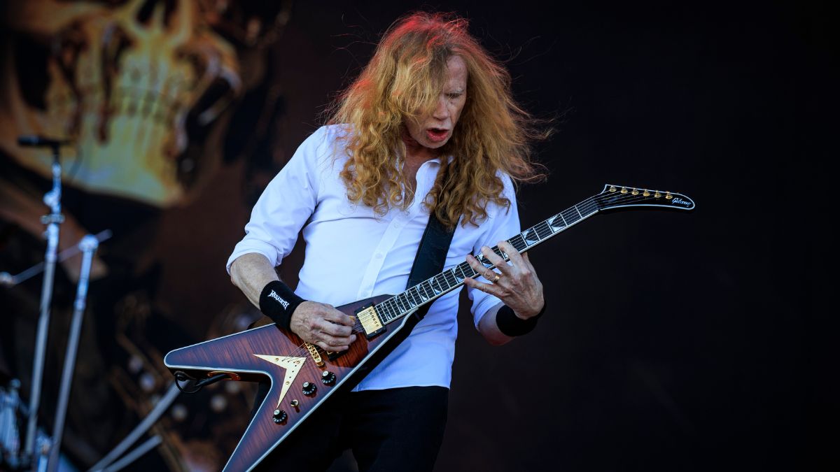 Dave Mustaine from Megadeth performs on stage at the Tons of Rock festival on June 28, 2025 in Oslo, Norway.