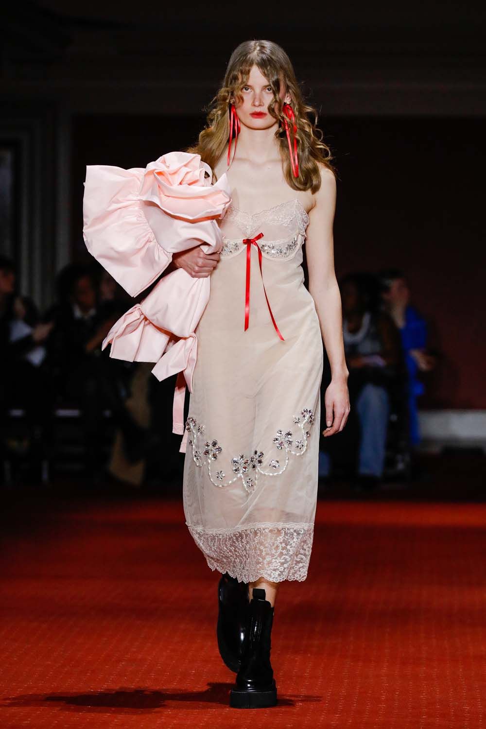 on the runway at London Fashion Week AW23
