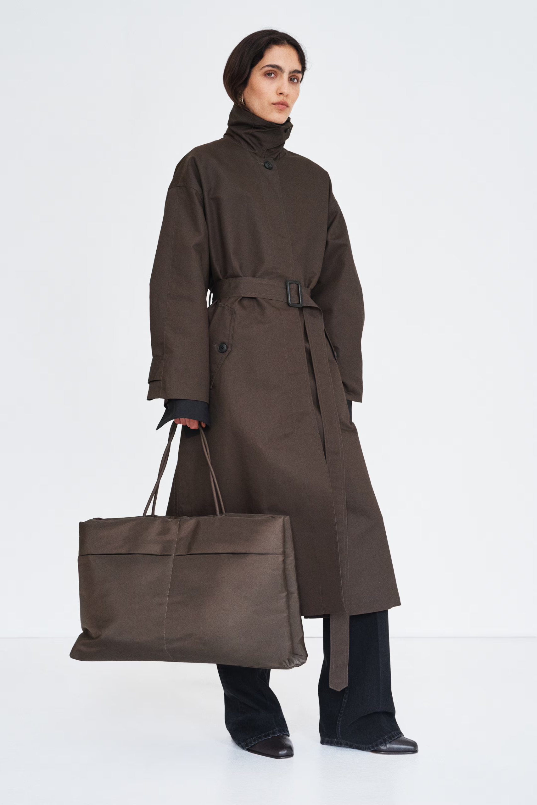 h&amp;amp;m, Belted twill coat
