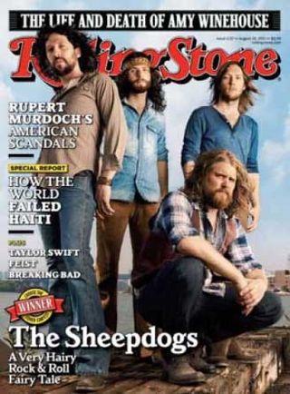 The Sheepdogs on the cover of Rolling Stone