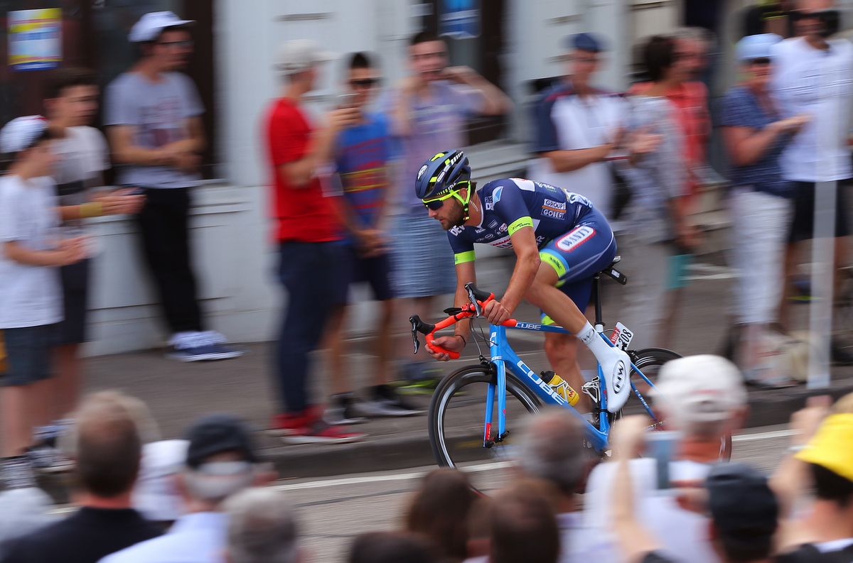 Solo breakaway man Guillaume van Keirsbulck (Wanty-Groupe Gobert)
