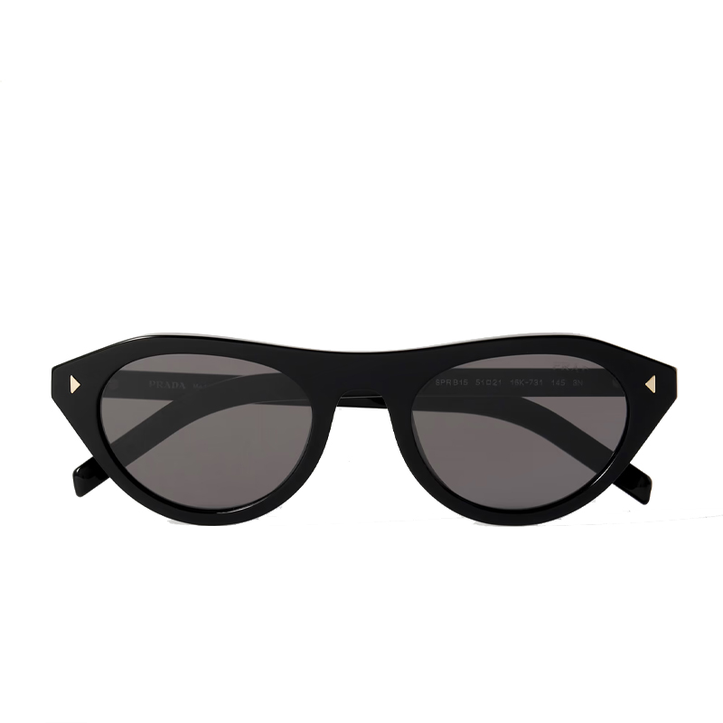 black acetate sunglasses, prada