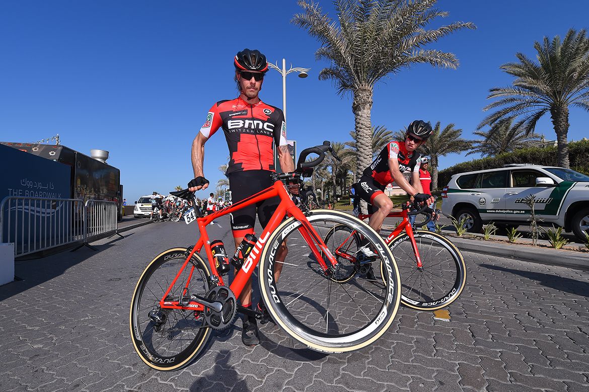 Daniel Oss (BMC) after stage 1 of the Dubai Tour