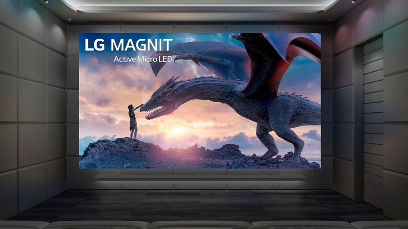 LG Magnit Active Micro LED showing image from How to Train your Dragon