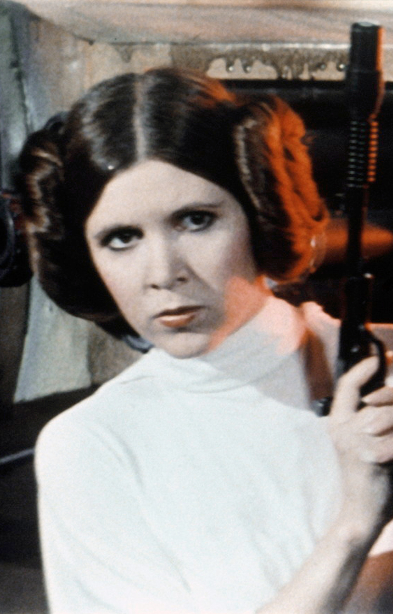 Carrie Fisher in Star Wars: A New Hope 1977