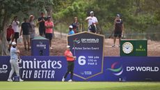 Jon Rahm and Rory McIlroy at the DP World Tour Championship