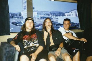 With Steve and Aaron from Paradise Lost in 1993
