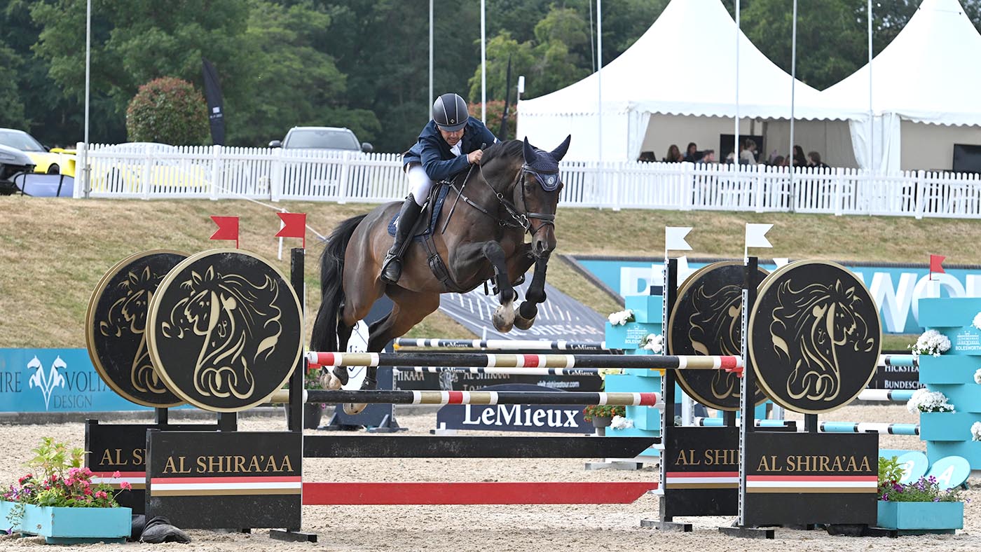 Oliver Greenall and O&amp;rsquo;Balou De Bourguignon at Bolesworth International.