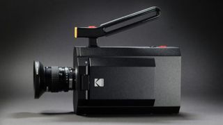 Profile of the Kodak Super 8 Camera on a gray background
