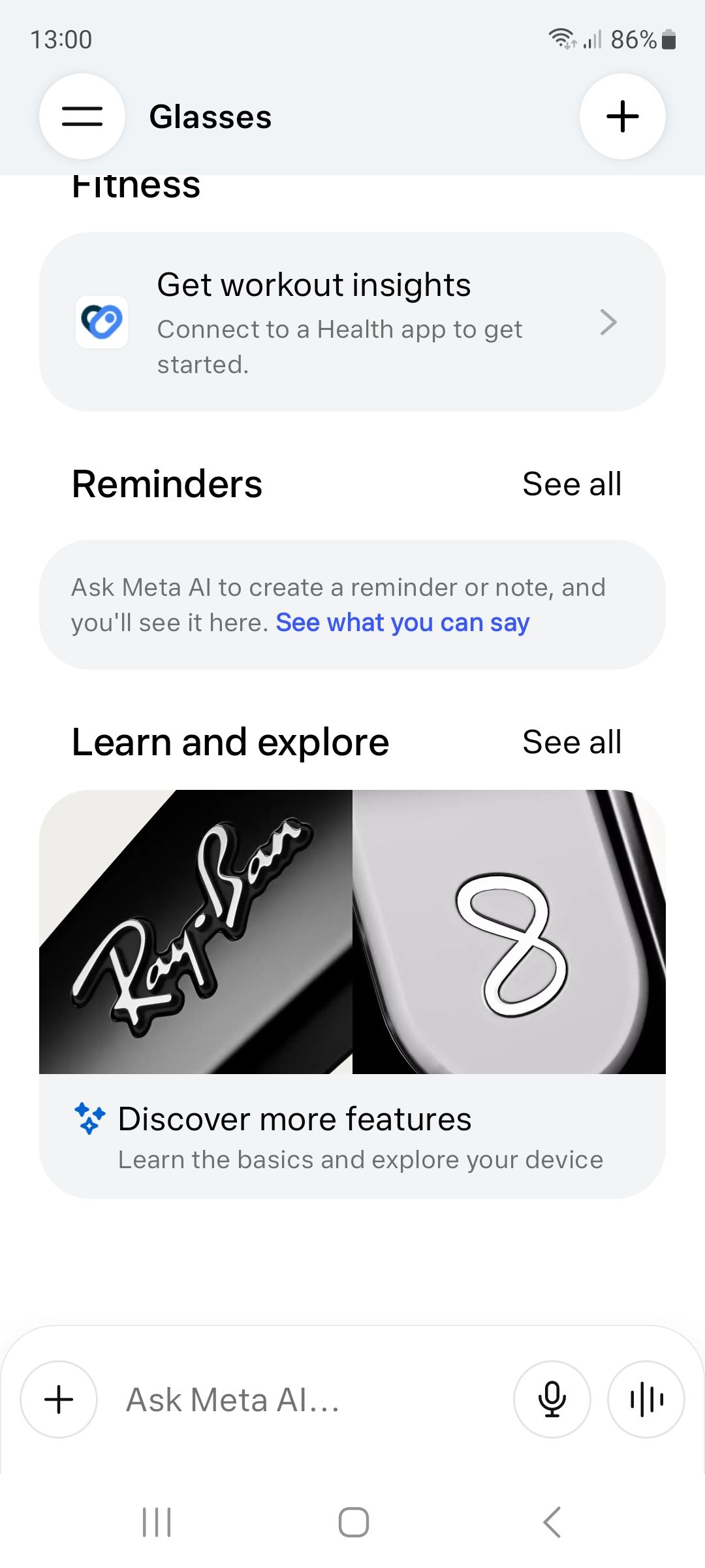 Ray-Ban Meta Gen 2 Headliner Meta AI app screenshots