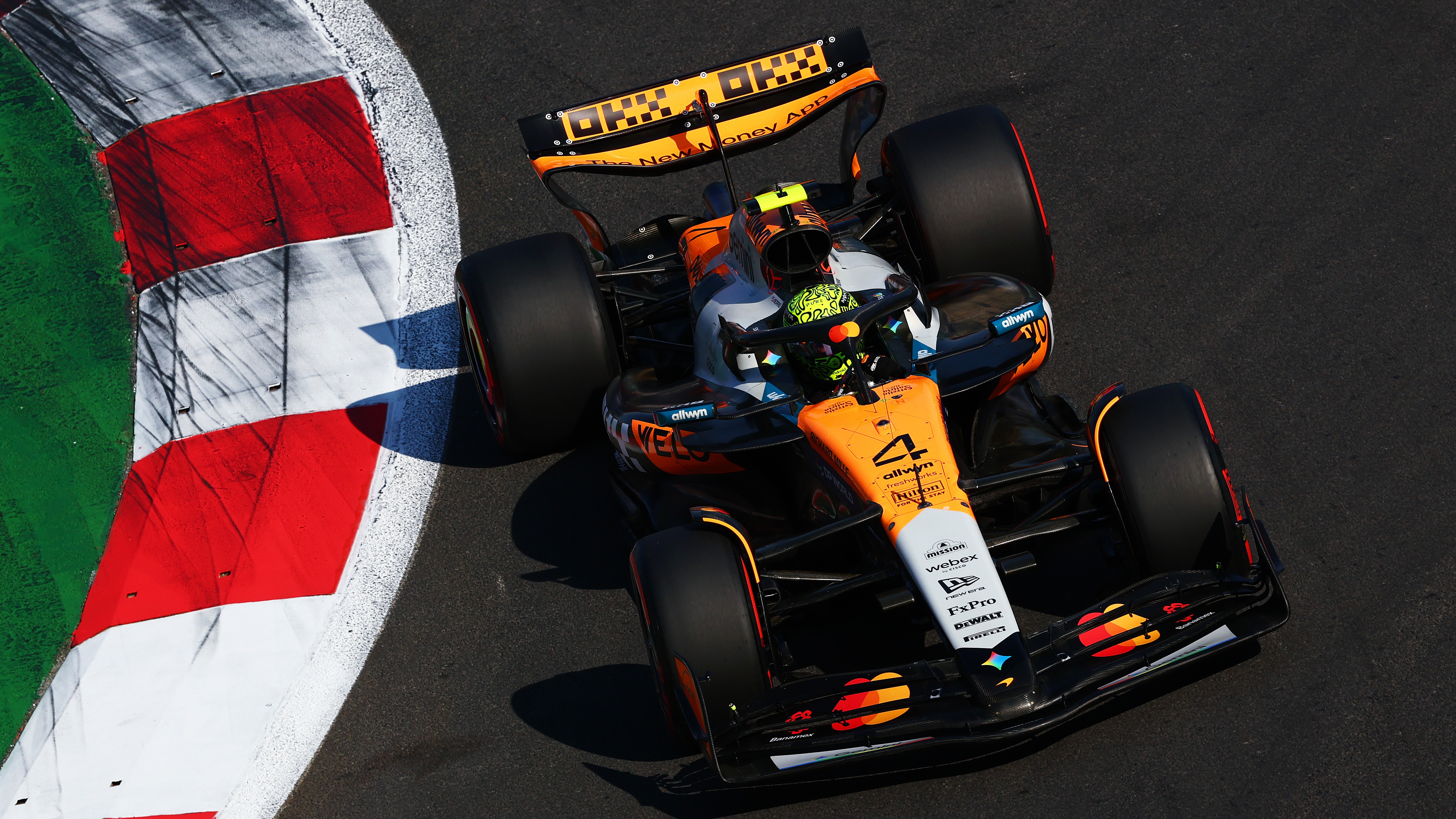 Lando Norris of Great Britain driving the (4) McLaren MCL39 Mercedes on track during qualifying ahead of the F1 Grand Prix of Mexico at Autodromo Hermanos Rodriguez on October 25, 2025 in Mexico City, Mexico. 