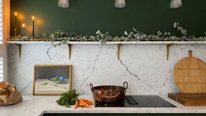 small green kitchen makeover by deVOL