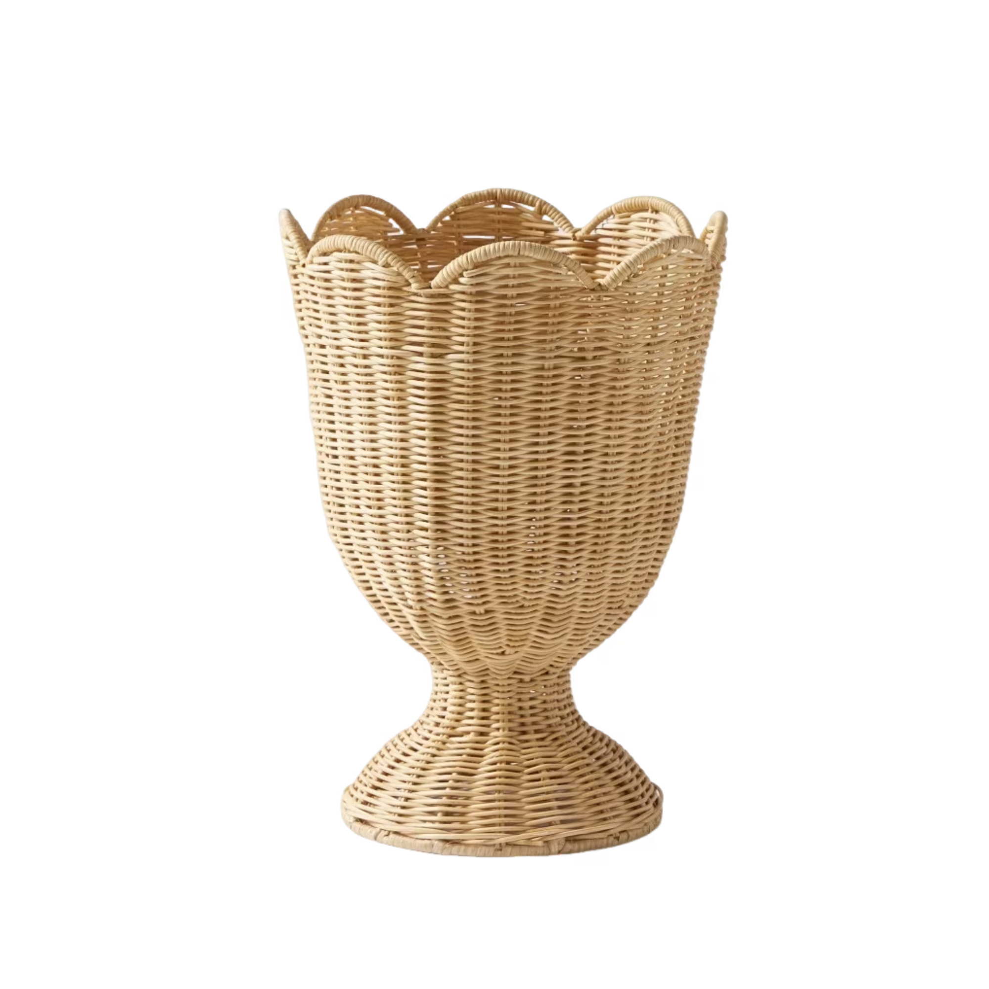a rattan planter