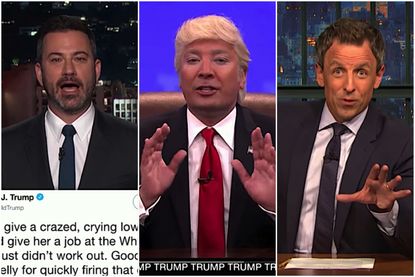 Jimmy Fallon, Jimmy Kimmel, Seth Meyers on Omarosa v Trump