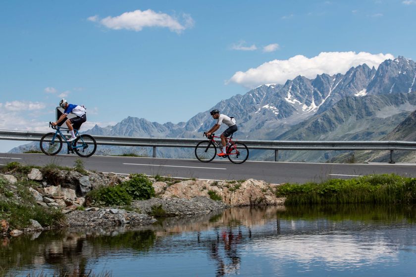 Riders taking part in the Tour de Mont Blanc sportive