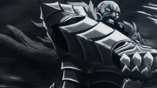 A barbarian dressed up like Guts for a Berserk collab