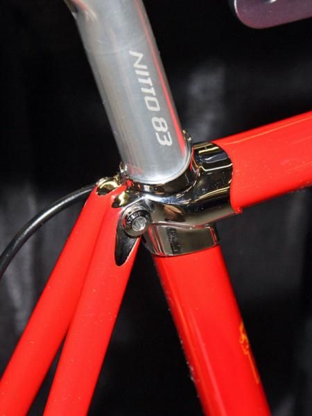 The Max tubes' ovalized profiles make for a unique looking seat lug.