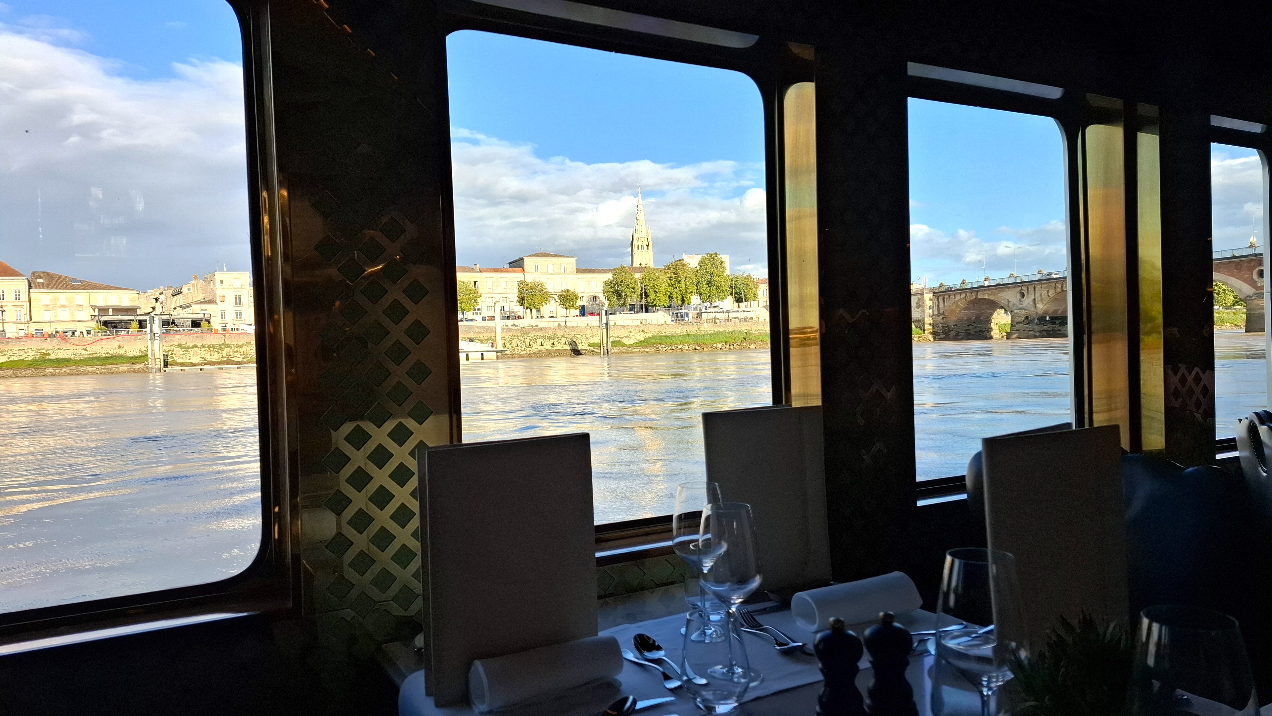 Looking out from the restaurant window