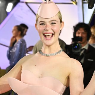 Elle Fanning wore a pink ballet-inspired tutu dress by Robert Wun at the 'Hunger Games: Sunrise on the Reaping' London premiere