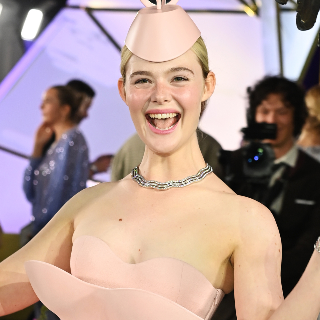 Elle Fanning wore a pink ballet-inspired tutu dress by Robert Wun at the 'Hunger Games: Sunrise on the Reaping' London premiere