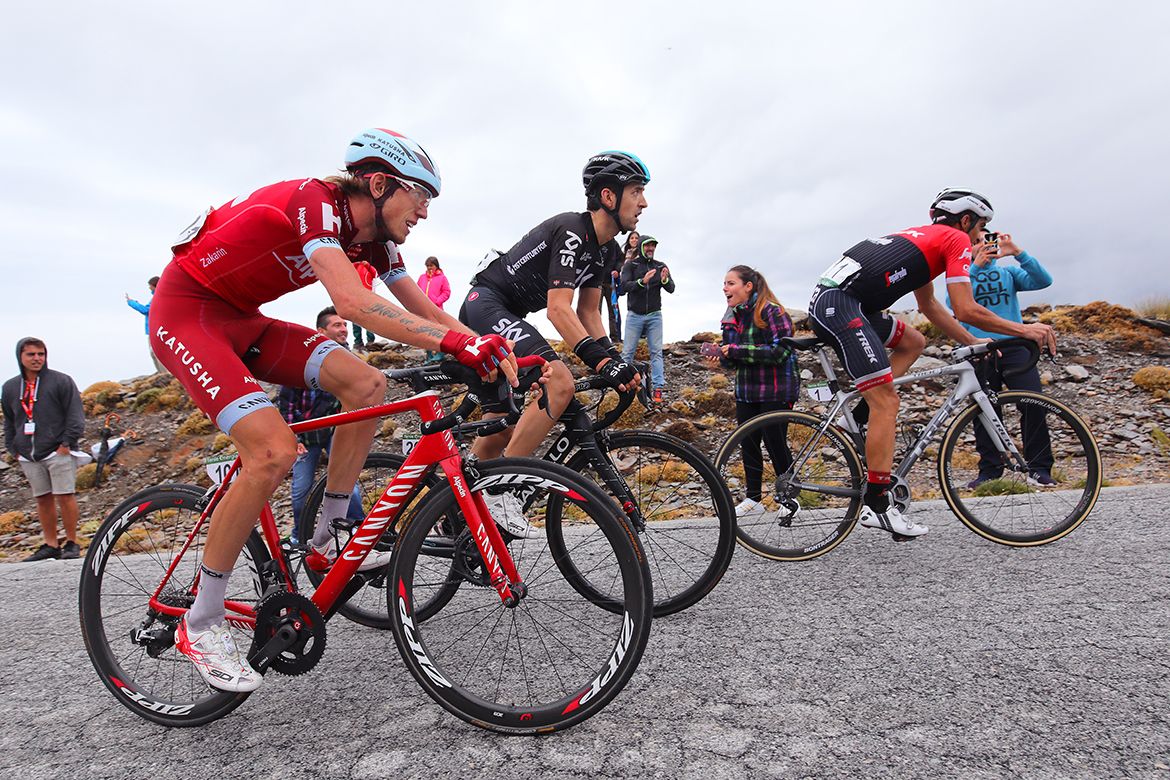 Ilnur Zakarin on stage 11 of the Vuelta a Espa&ntilde;a