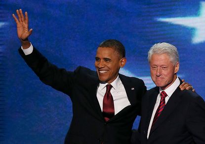 Clinton and Obama.
