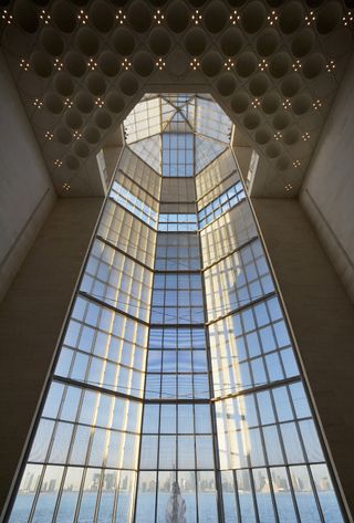 The Museum of Islamic Art features a glass curtain wall that offers views of the Gulf and the West Bay of Doha. Courtesy of the Museum of Islamic Art
