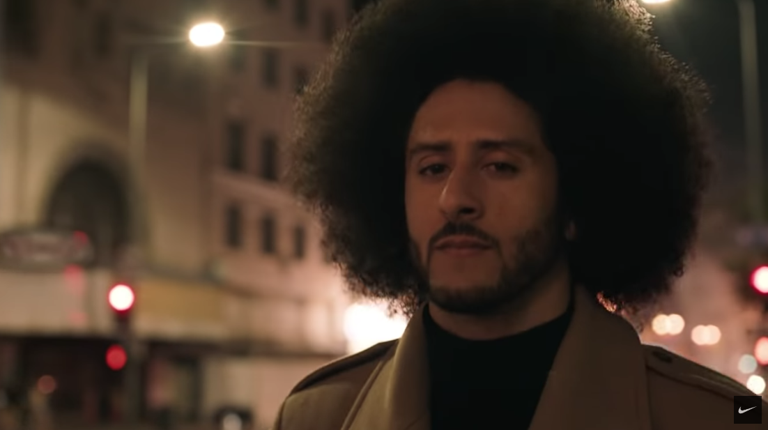 Colin Kaepernick in Nike commerical.