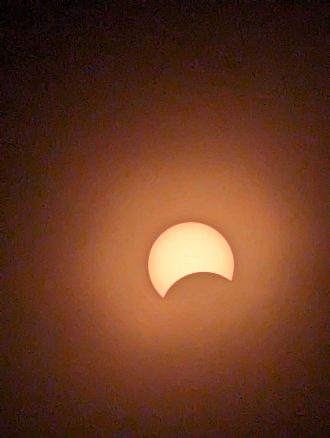 The April 8 eclipse taken from a Pixel 7 Pro
