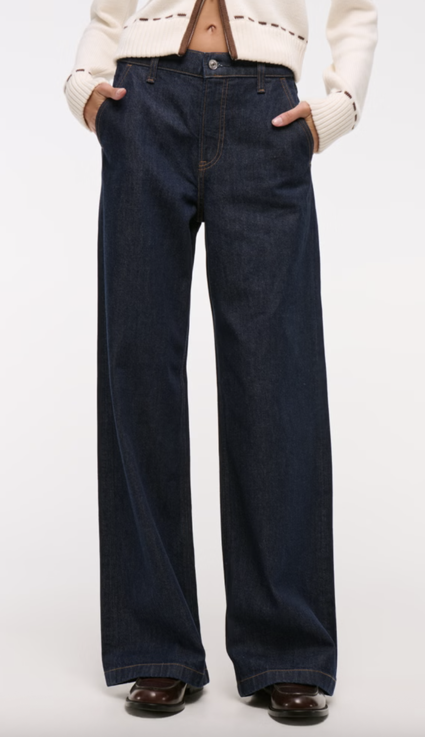 Abercrombie & Fitch, High Rise Wide Leg Jean