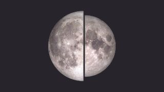 Supermoon and typical full moon compared