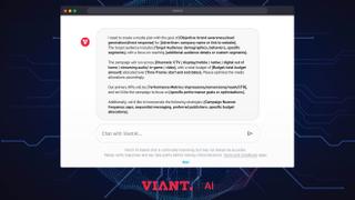 Viant Technology Viant AI platform showing a AI query 