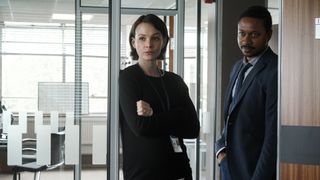 Carey Mulligan and Nathaniel Martello-White in Collateral