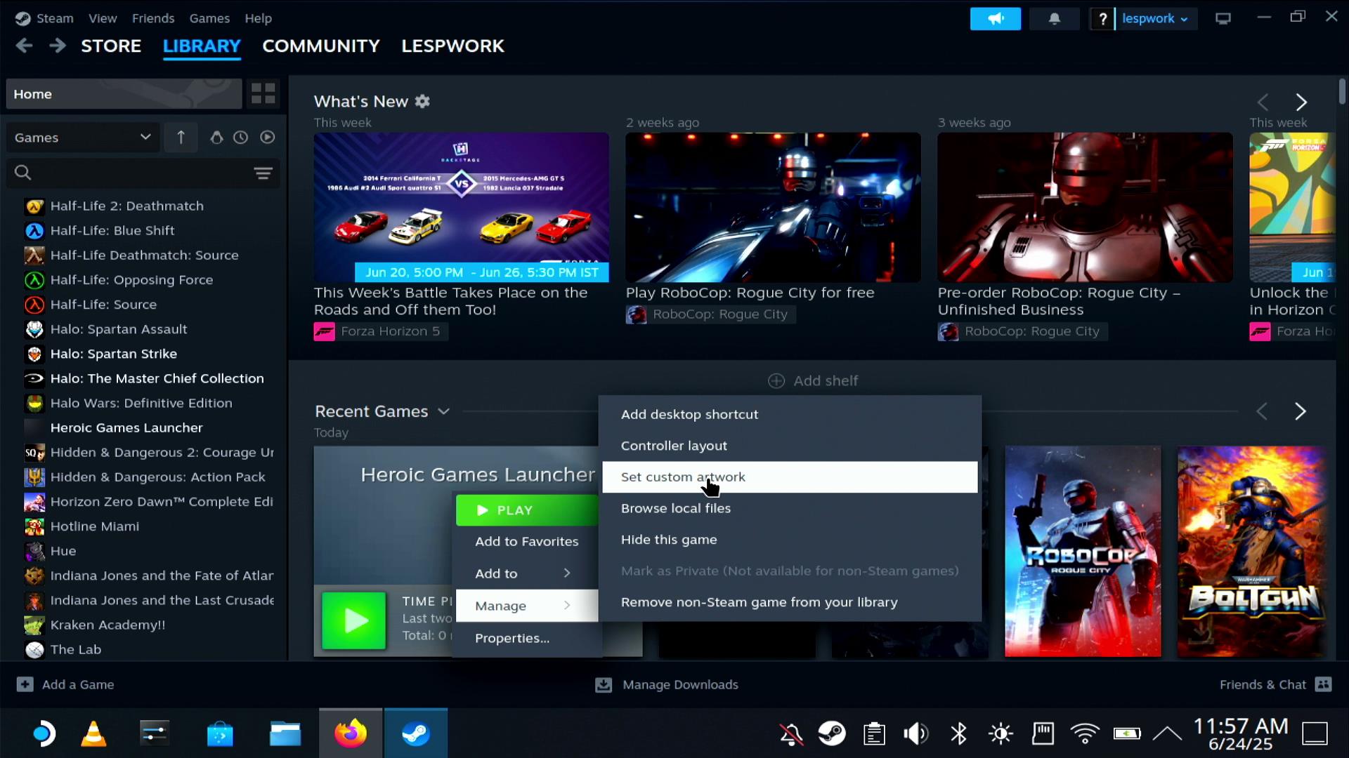 Heroic Launcher on Steam Deck