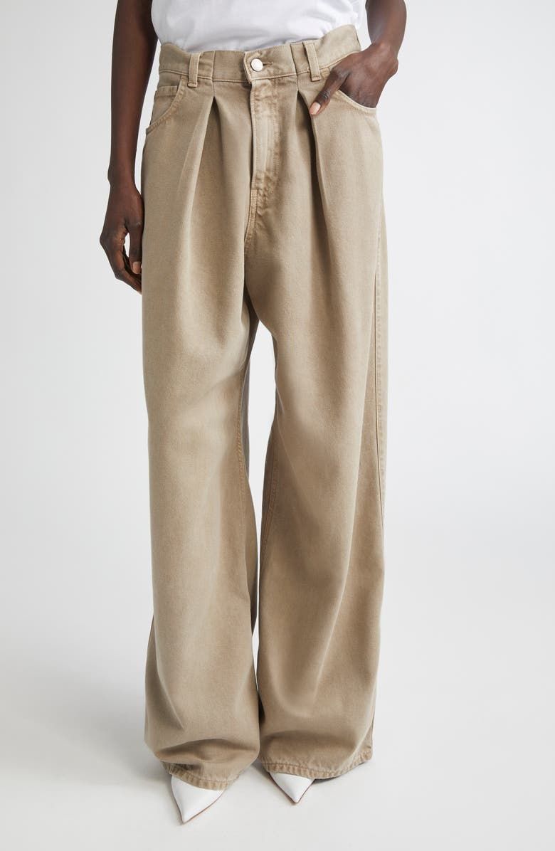 Candy Pleated Wide Leg Jeans