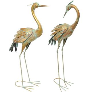 Walmart crane statues