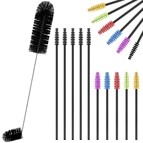 Perthlin Hummingbird Feeder Cleaning Brush, 19 Pieces 3 Size, Black