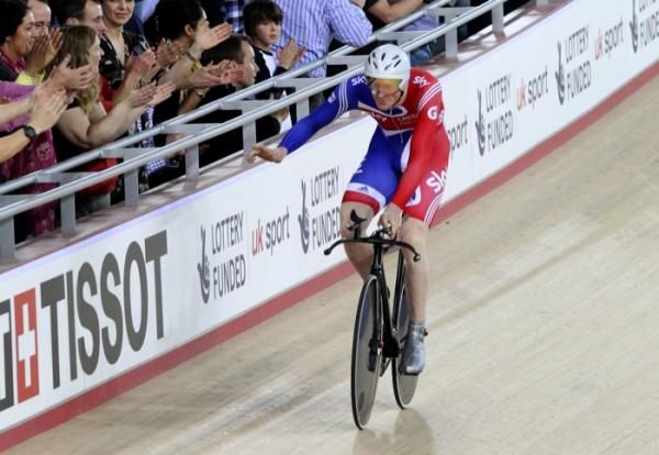 Ed Clancy takes the applause as GB makes the final