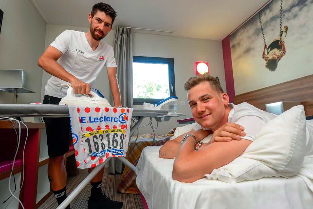 Lotto Soudal Tour de France roommates Thomas De Gendt and Tim Wellens take advantage of the downtime