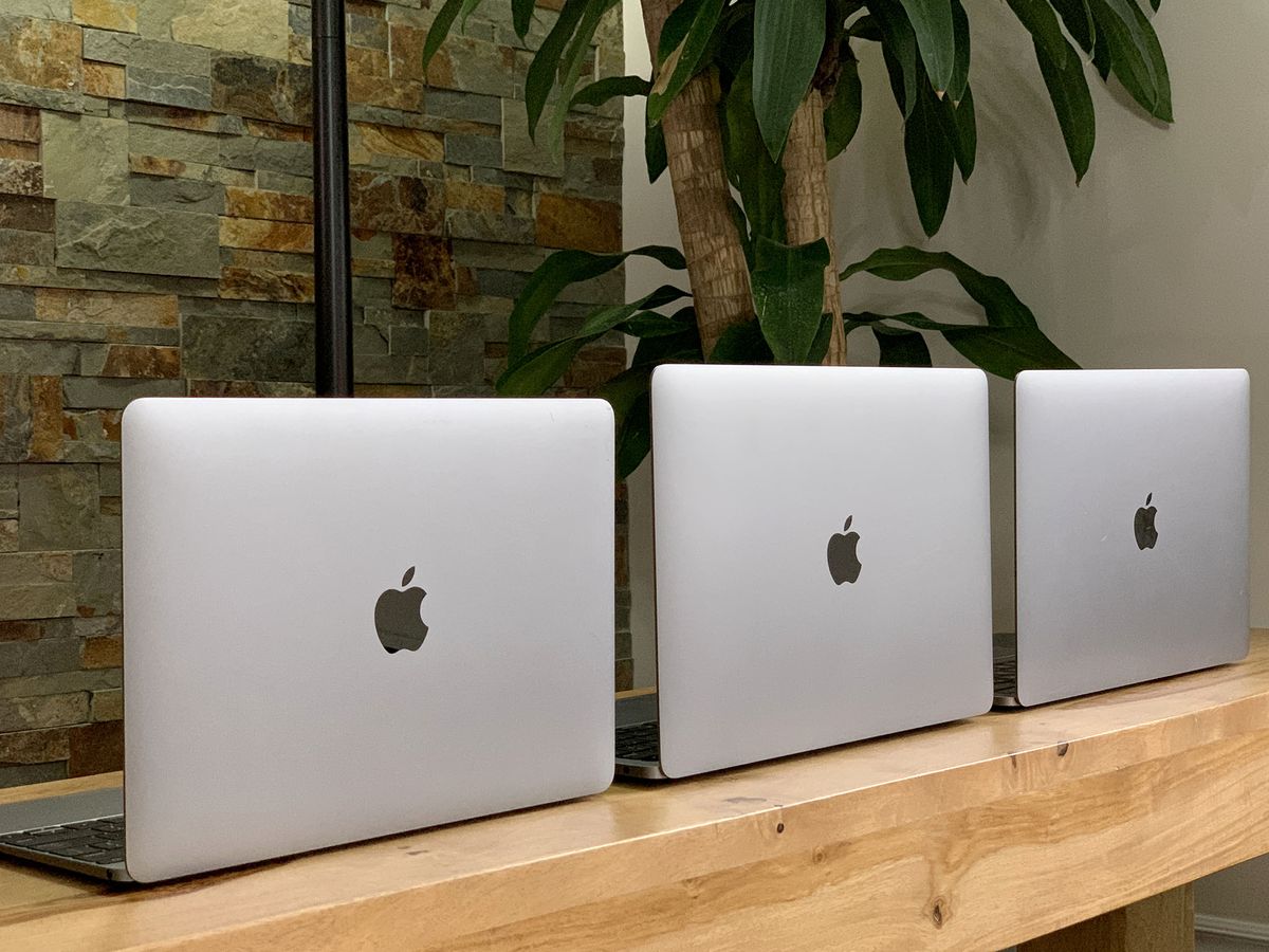 MacBooks from the back