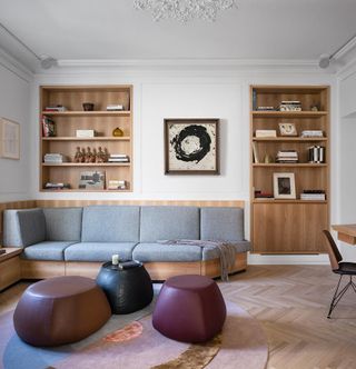 A Parisian apartment with molding and natural wooden touches