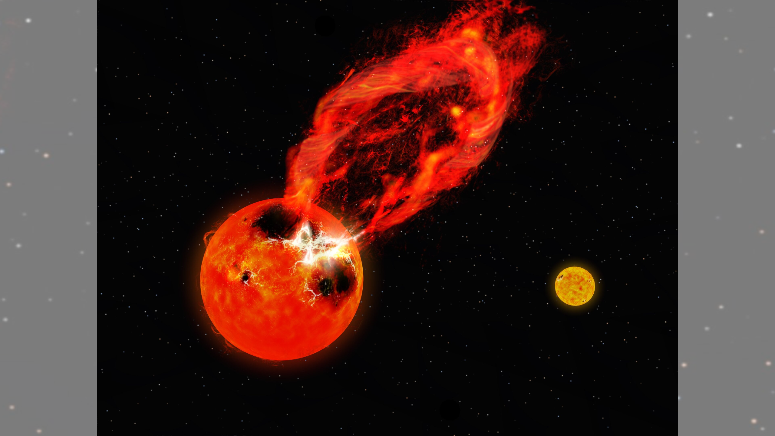 Gargantuan 'superflare' from distant star may have launched one of