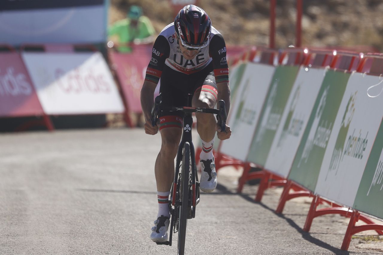 Vuelta Espana 2022 - 77th edition - 14th stage Montoro - Sierra de La Pandera 160,3 km - 03/09/2022 - Joao Almeida (POR - UAE Team Emirates) - photo Luis Angel Gomez/SprintCyclingAgency&Acirc;&copy;2022